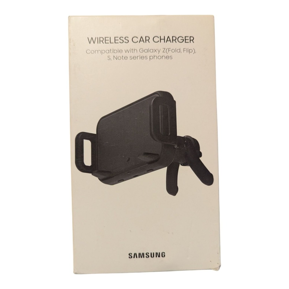 C4. Samsung Wireless Car Charger Fast Charging & Secure Grip – Black